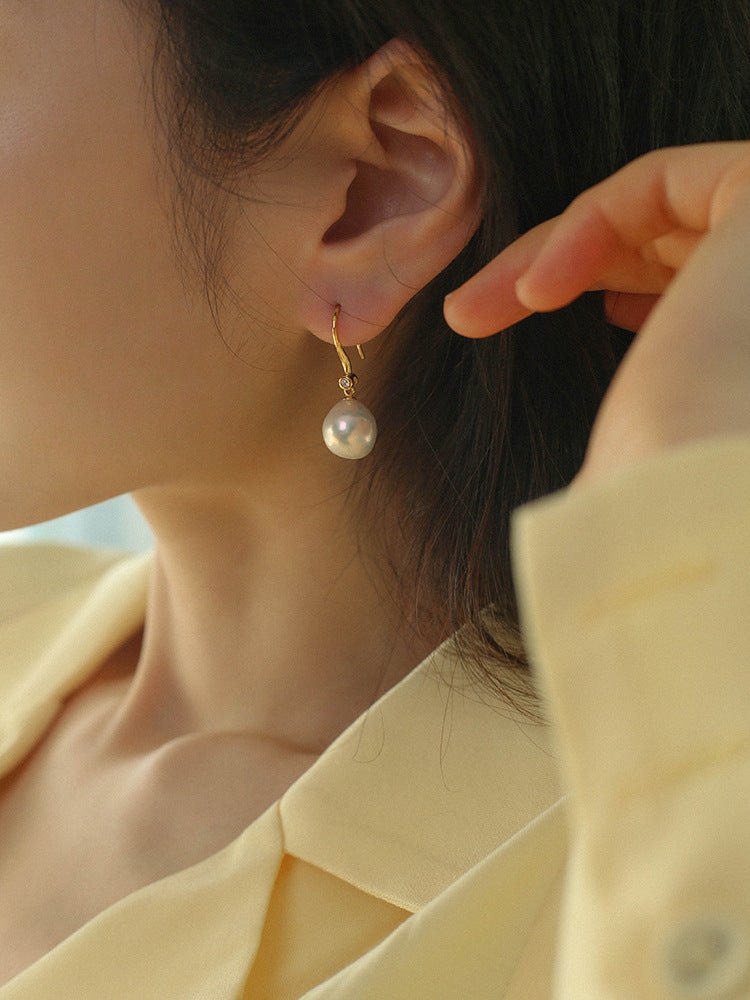 Baroque Pearl Drop Earrings - floysun