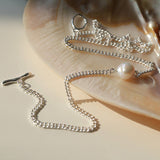 Baroque Pearl Pendant Chain Necklace - floysun