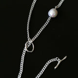 Baroque Pearl Pendant Chain Necklace - floysun