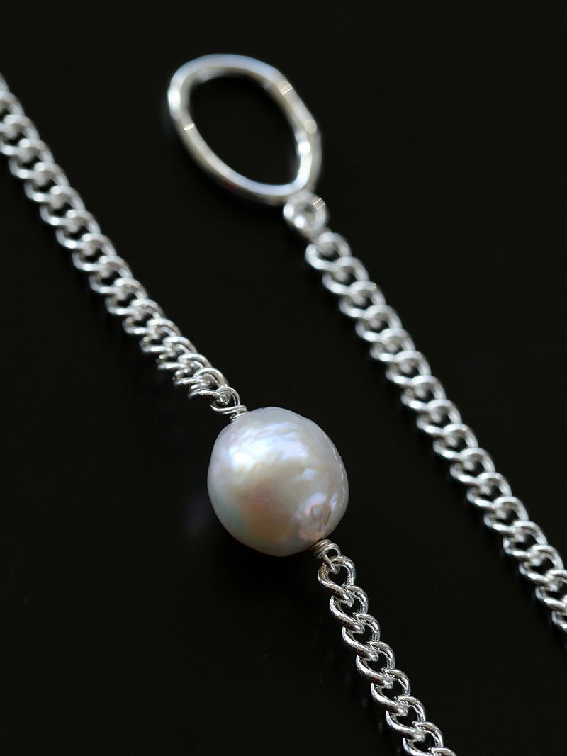 Baroque Pearl Pendant Chain Necklace - floysun
