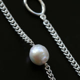 Baroque Pearl Pendant Chain Necklace - floysun
