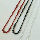 Black Agate Long Necklace - floysun