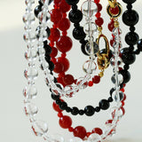 Black Agate Long Necklace - floysun