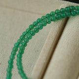 Broken Gold Green Agate Beaded Necklace - floysun