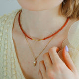 Broken Gold Onyx Stone Beaded Necklaces - floysun