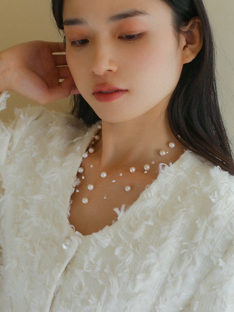 Celestial Dreams Multi-layer Freshwater Pearl Necklace - floysun