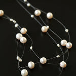 Celestial Dreams Multi-layer Freshwater Pearl Necklace - floysun