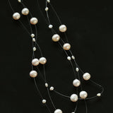 Celestial Dreams Multi-layer Freshwater Pearl Necklace - floysun