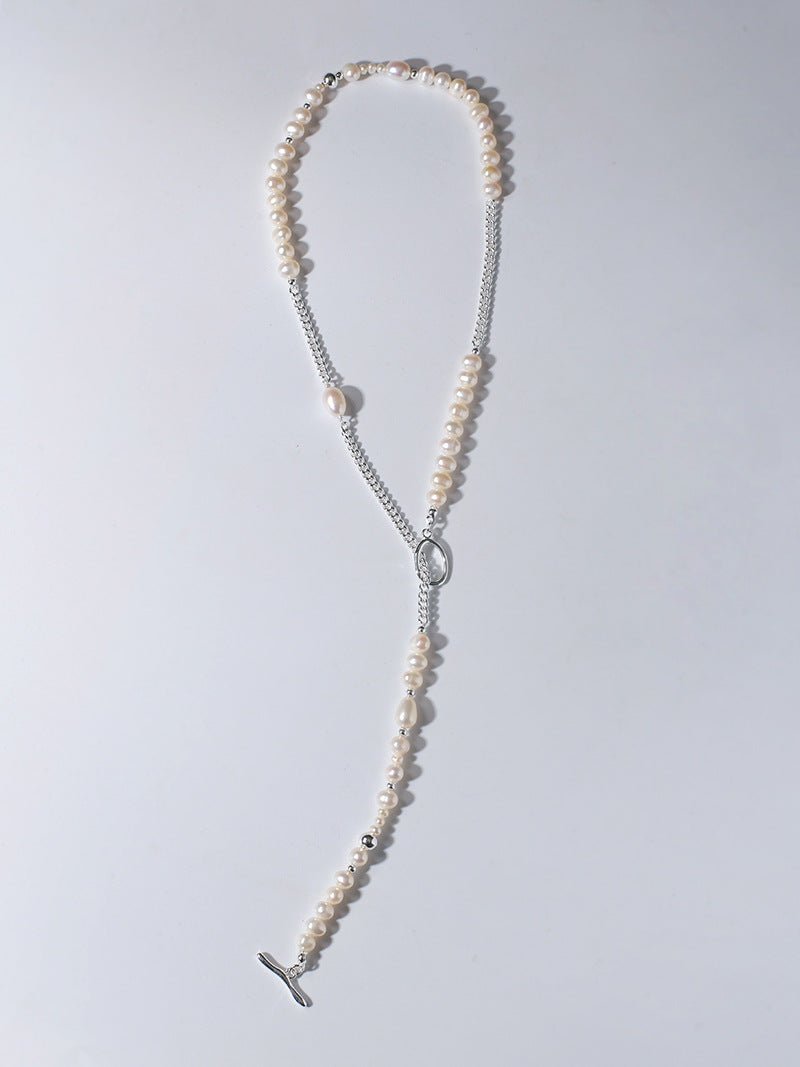 Chain Spliced Pearls Necklaces OT Buckle - floysun