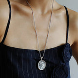 Classic Alexander Silver Coin Plus Necklace - floysun