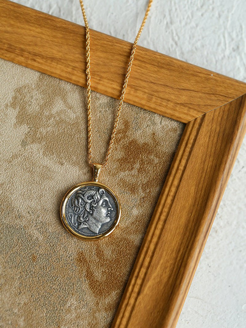 Classic Alexander Silver Coin Plus Necklace - floysun