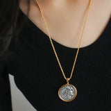 Classic Alexander Silver Coin Plus Necklace - floysun