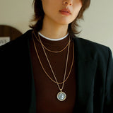 Classic Alexander Silver Coin Plus Necklace - floysun
