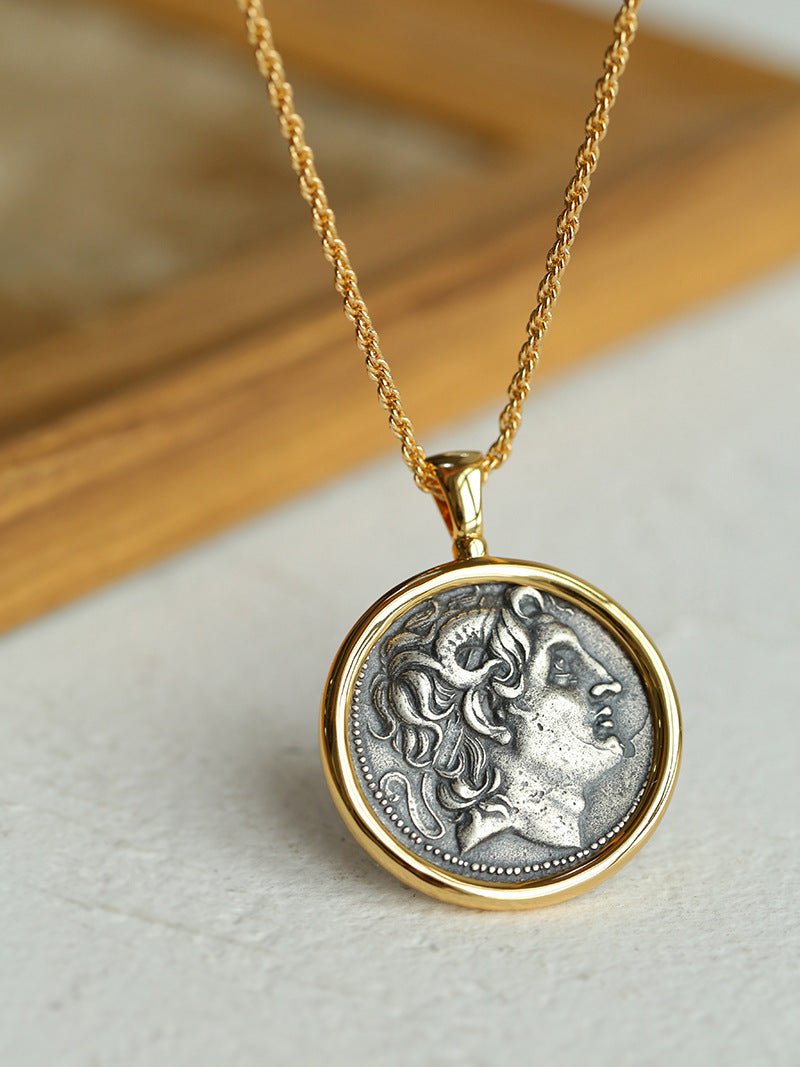 Classic Alexander Silver Coin Plus Necklace - floysun