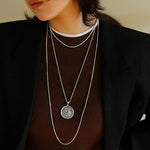 Classic Alexander Silver Coin Plus Necklace - floysun