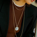 Classic Alexander Silver Coin Plus Necklace - floysun