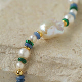 Colorful Beads & Baroque Pearls Twisted Chain Bracelet - floysun