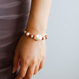 Colorful Beads & Baroque Pearls Twisted Chain Bracelet - floysun