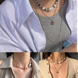 Colorful Beads & Baroque Pearls Twisted Chain Necklace - floysun