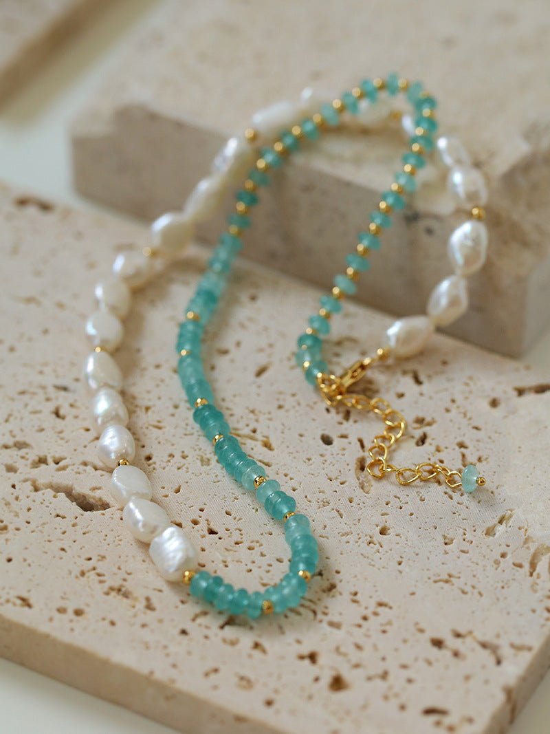 Colorful Natural Stone Stacked Beads Necklace - floysun