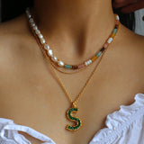 Colorful Natural Stone Stacked Beads Necklace - floysun