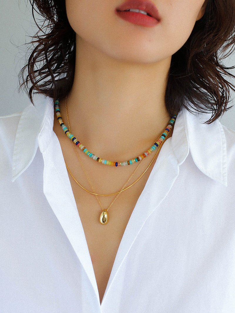 Colorful Stone Beaded Necklaces - floysun