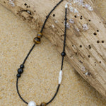 Contrasting Aesthetics Black Onyx Tiger Eye Stone Necklace - floysun