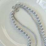 Double-Layer Freshwater Gray Pearl Necklace - floysun
