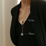 Fashion Baroque Shaped Pearl Pendant Necklace - floysun