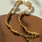 Fashionable Metallic Baroque Pearl Necklace A Style - floysun