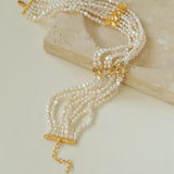 French Style Mini Multi-Layered Pearl Necklace - floysun