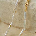 Freshwater Baroque Pearl Overlapping Clavicle Chain - floysun