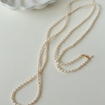 Freshwater Grey Pearl Multilayer Long Necklace 120cm - floysun