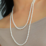 Freshwater Grey Pearl Multilayer Long Necklace 120cm - floysun