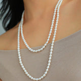 Freshwater Grey Pearl Multilayer Long Necklace 120cm - floysun