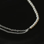 Freshwater Pearl Panel Chain Necklace - floysun
