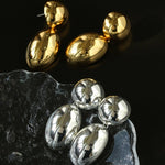 Geometric Metal Scenery Oval Earrings - floysun