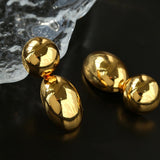 Geometric Metal Scenery Oval Earrings - floysun