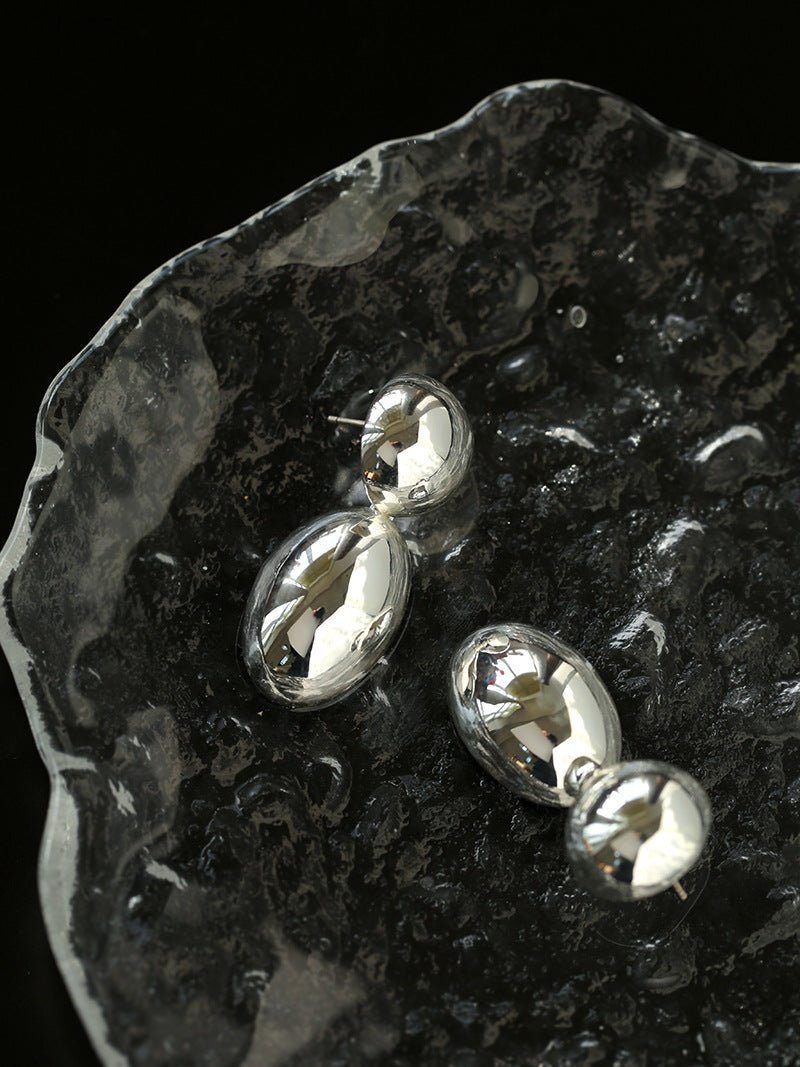 Geometric Metal Scenery Oval Earrings - floysun