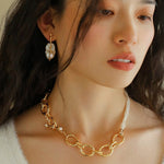 Gold Hooked Branch Baroque Earrings - floysun