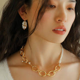 Gold Hooked Branch Baroque Earrings - floysun