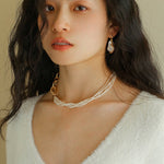 Gold Hooked Branch Baroque Earrings - floysun