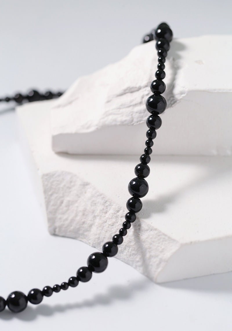 Gradual Black Onyx Clavicle Chain - floysun