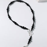 Gradual Black Onyx Clavicle Chain - floysun
