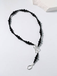 Gradual Black Onyx Clavicle Chain - floysun
