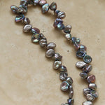 Gray Purple Fantasy Petals Freshwater Pearls Necklace - floysun