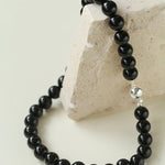 Handwoven Black Onyx Magnetic Clasp Necklace - floysun