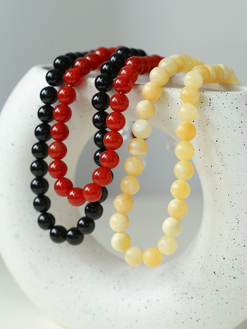 Harmonious Gemstone Necklace Black Onyx 10mm - floysun