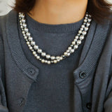 Hemp Gray Mixed Color Tahitian 6mm Round Pearls Necklace - floysun