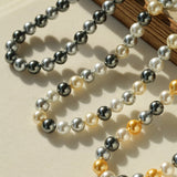 Korea Mixed Color 10MM Round Pearl Necklaces - floysun
